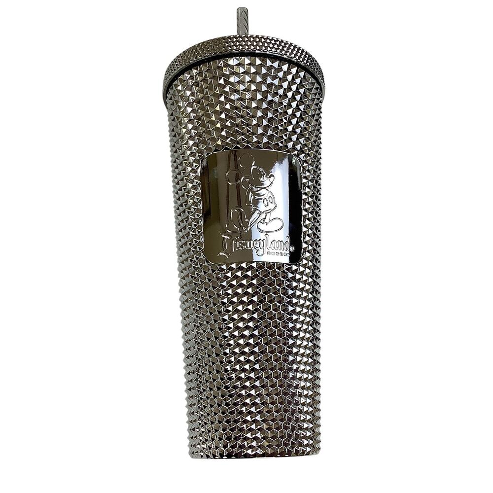 Disney Parks Platinum Bling Studded Starbucks Tumbler - Mickey Mouse-NIB-24 oz